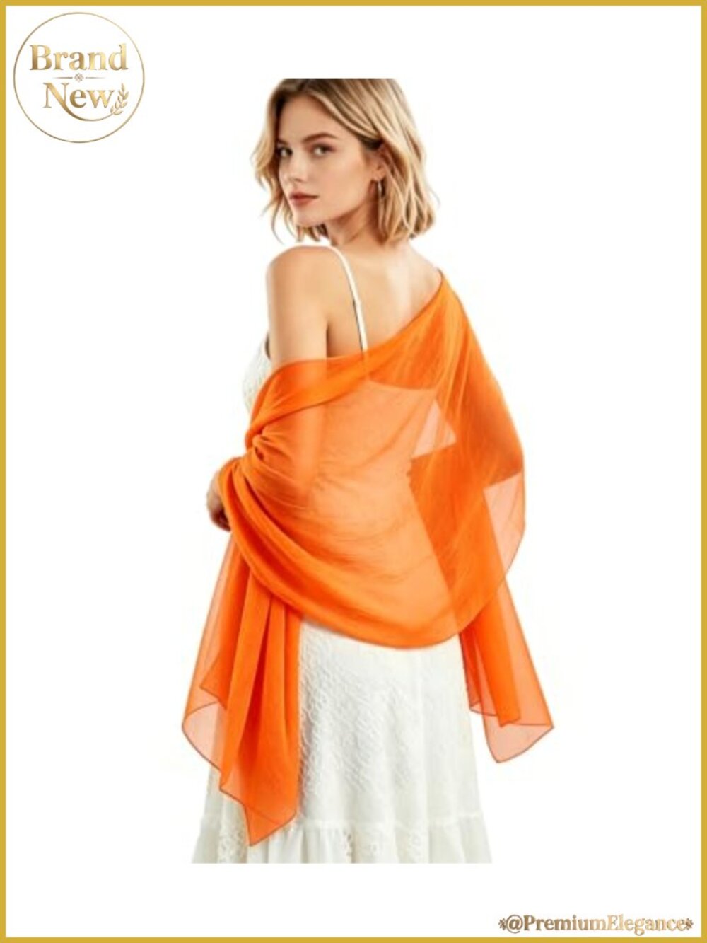 Chiffon Shawl Wrap 67x27 Silky Scarf for Wedding Evening Prom